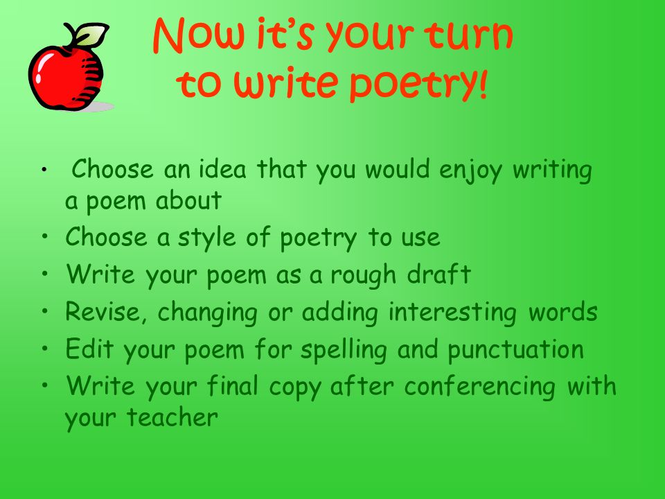 poetry writing tips how to write a poem